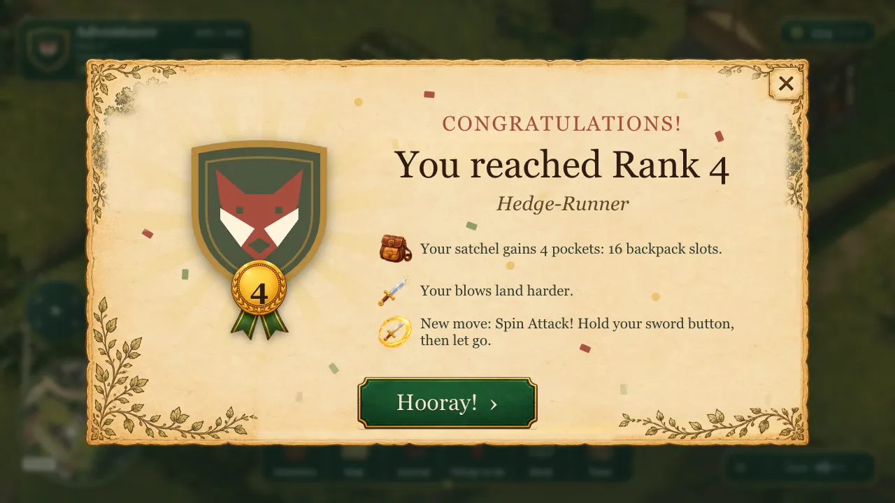 The same jump after the review: a painted gold medal, and the card lists four pockets, harder blows and Spin Attack